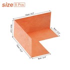8pcs Inside Waterproofing Corner Shower Polyethylene Seamless Orange  inside 