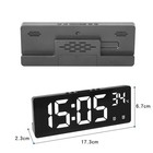 Large Digital Alarm Clock Led Temperature Voice Control Dual Alarm Snooze 12 24h