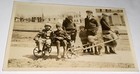 Rare Antique Vintage American Boys   Cute Pet Dog Pulling Wagon Snapshot Photo 