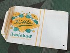 Original German 1930s 1940s Zwieback Bread Paper Sales Bag Wwii Rations Vintage