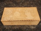 Antique Pyrography Flemish Box Art Nouveau Lady 7 5 