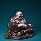 Antique Chinese Old Bronze Maitreya Buddha