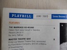June 2003 - Eugene O neill Theatre Playbill - Nine - Antonio Banderas