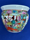 Porcelain Cache Pot  Rose Medallion Hand Painted Made In China 7x5