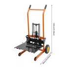 577lbs Hydraulic Material Lift Winch Stacker Adjustable Hight Pallet Dolly Lift