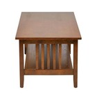 Sierra 41 In  Oak Wood Large Rectangle Wood Coffee Table With Shelf