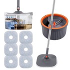 Chabatree Mop And Bucket Set   spin Mop And Bucket Set With Mop Set With 6 Pads