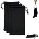 3ct Black Microfiber Sunglass Eyeglasses Carrying Pouch Case Bag Storage Sleeve