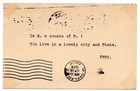 Latvia 1929 U s  3c Postal Card Mixed Franking With Latvia 5s Tied Riga Latvita