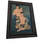 Set Of 3 Thai Traditional Massage Art Prints Framed Asian Wall Decor