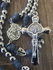 Mens Heavyweight Stainless Steel Paracord Rosary Beads With St Michael Shield 