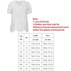 Womens V-neck Lace T-shirt Tops Ladies Short Sleeve Summer Casual Blouse Shirt 