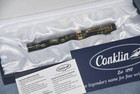 Conklin Endura Green   Black Fountain Pen Medium Nib Mint Boxed