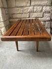 Slatted Bench Mid Century Modern Yugoslavia Vintage Coffee Table bench