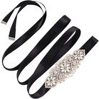 Bridal Wedding Belt Bridesmaid Dress Sash Crystal Rhinestone Pearl Waist Belt
