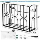Deayou Kitchen Wrap Organizer Rack Wall Mount  Cabinet Door Storage Basket  Stur
