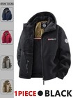 Mens Autumn Winter Hooded Jacket Warm Outdoor Coat Streetwear Casual Travel Wear