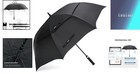 Vented Double Canopy Golf Umbrella - 68 Inch Waterproof   Wind Resistant