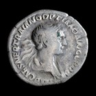 Trajan Ar Denarius 114 Ad Rome Fortuna Ancient Roman Silver Coin