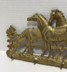 Vtg Brass Key Rack With Horses  wall Rack Keyholder horse Art Made In Italy