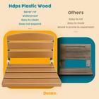 Duseu Foldable Shower Chair  16  Folding Shower Seat Wall Mounted  Safety Fur   