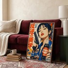 Vintage Woman Classic Car Poster Retro Japanese Illustration Pop Art Wall Decor