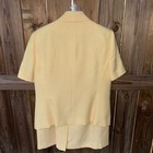 Y2k Vintage Le Suit Women Size 12 Butter Yellow 2 Piece Skirt Suit Career