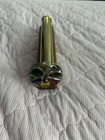 Vintage Brass metal Kaleidoscope Double Wheel Multicolored 10  With Wood Stand
