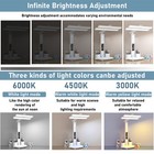 Desk Lamp  Desk Light With Usb Charging  Dimmable  Time Display For Office Home