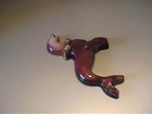 Vintage 1950 s Ceramic Brown Circus Seal Wall Hanging