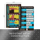 Reversible Poker   Blackjack Strategy Card  2-in-1 - Cheat Sheet With Hand Ra   