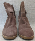 Vince Camuto Womens Landri Wedge Ankle Booties Suede Leather Size 8 Nwob