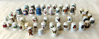 Vintage Lot 128 Thimbles Porcelain Clay Plastic Metal Pewter