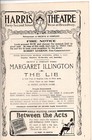 T31-80430 Program Harris Theatre 1915 Broadway Margaret Illington In  the Lie 