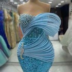 Mermaid Prom Dress Pearls Crystals Sequined Evening Party Dresses Birthday