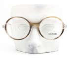 Chanel Eyeglasses Glasses 3398 1658 Beige Brown Horn   Silver 52-19-140 W pouch