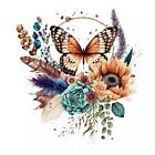 Floral Butterfly Png Clip Art Scrapbook Design Digital Download Clipart