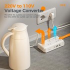 220v To 110v Voltage Converter  Universal Travel Adapter With 4 Usb Charger