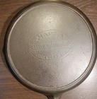 Antique Martin Stove   Range Co Cast Iron Skillet  8 Hamburger Logo Restored 