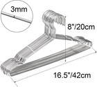 50 Pcs Wire Coat Hangers Stainless Steel Heavy Duty Metal Clothes Suit Hanger