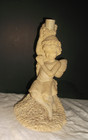 Haunted Estate Spirited Vintage Cast Stone Faerie Sculpture Candle Holder In Box
