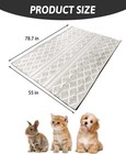 79   X 55   Washable Bunny Cage Liners Large Rug For Rabbits Large Non Slip P   