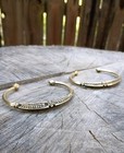 Navajo Coin Silver Bracelet Pair Ingot Silver Cold Chiseled Antique Cuff Set 