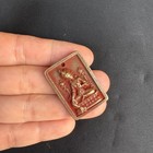Old Tibet Tibetan Buddhism Cinnabar Pure Copper Green Tara Pendant Amulet