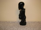 Vintage African Statue Hand Carved Wooden Tribal Figure From Ivory Coast