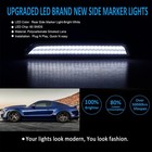 For 2010-2014 Ford Mustang Smoked Lens Front   Rear Led Side Marker Lights 4pcs