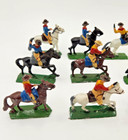 Vintage Lead Cowboys And Native American Indians Lot Of 18 Metal Toy Figures