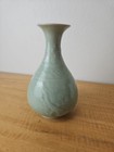 Vintage Chinese Longquan Celadon Porcelain Vase 8 1 4 