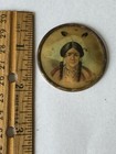 Late 1800s Pocahontas Or American Indian Hand Painted  Or Printed Portrait