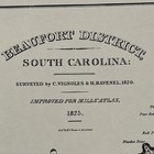 Antique 1825 Map Of Beaufort County  South Carolina  reprinted 1980  16   x14   